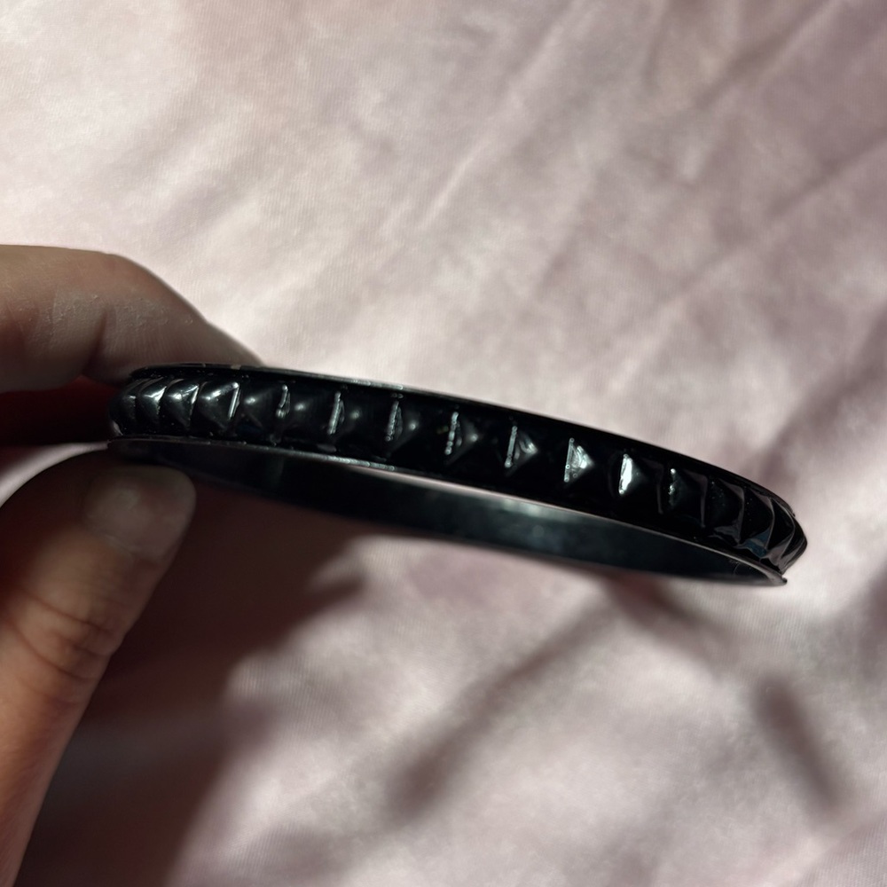 Black Studded Bangle Bracelet